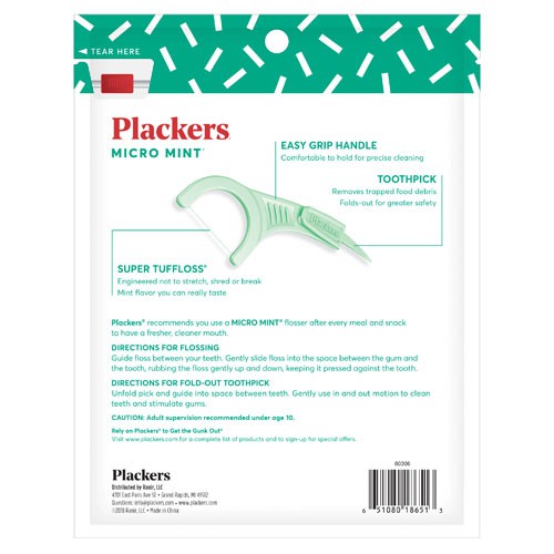 Chỉ nha khoa Plackers Micro Mint Dental Flossers, 75 cái