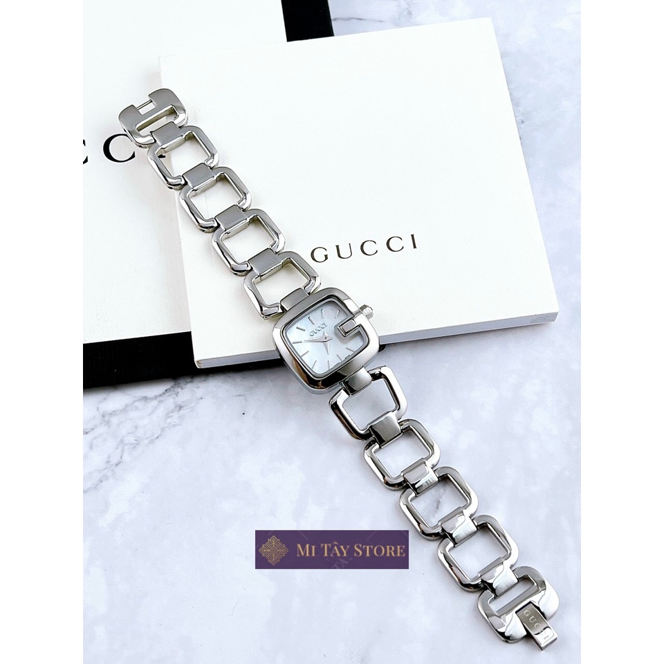 Đồng hồ nữ Gucci đeo tay size 26mm phong cách nhẹ nhàng chống nước 3ATM chống trầy máy Nhật cao cấp | MI TÂY 56T586M1380