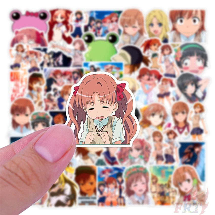 Bộ 50 Miếng Dán Sticker Chống Thấm Nước Họa Tiết Hoạt Hình Misaka Mikoto 02