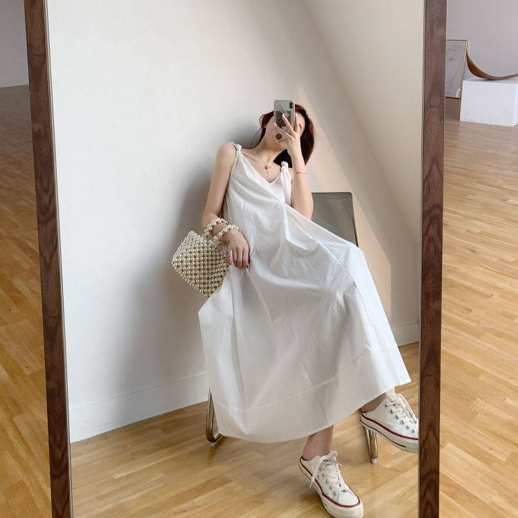 Đầm maxi hai dây có túi thời trang hè 2021 dành cho nữ