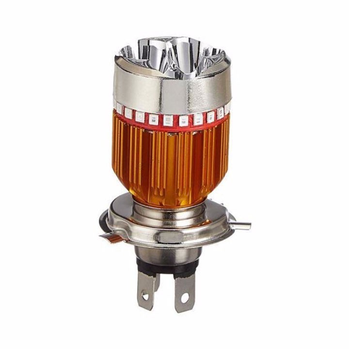 Đèn 7 MÀU chân H4 siêu sáng, Đèn Led gắn cho xe ga xe số, bảo hành 3 THÁNG   - DH47M