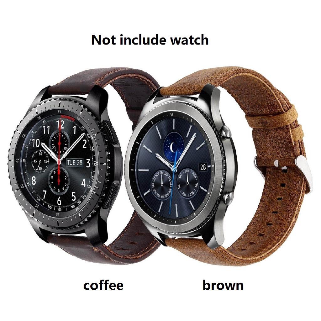 Dây đeo đồng hồ bằng da cho Samsung Gear S3 Frontier / S3 Classic