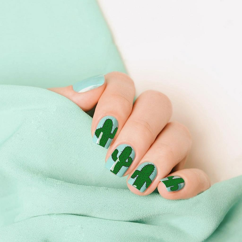 (Hàng Mới Về) Khuôn Trang Trí Móng Tay In Họa Tiết Hoa / Cây Xương Rồng Xinh Xắn Beautybigbang