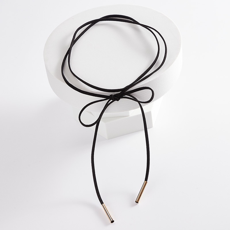 Vòng cổ choker bằng da màu đen phong cách gothic cổ điển cho nữ