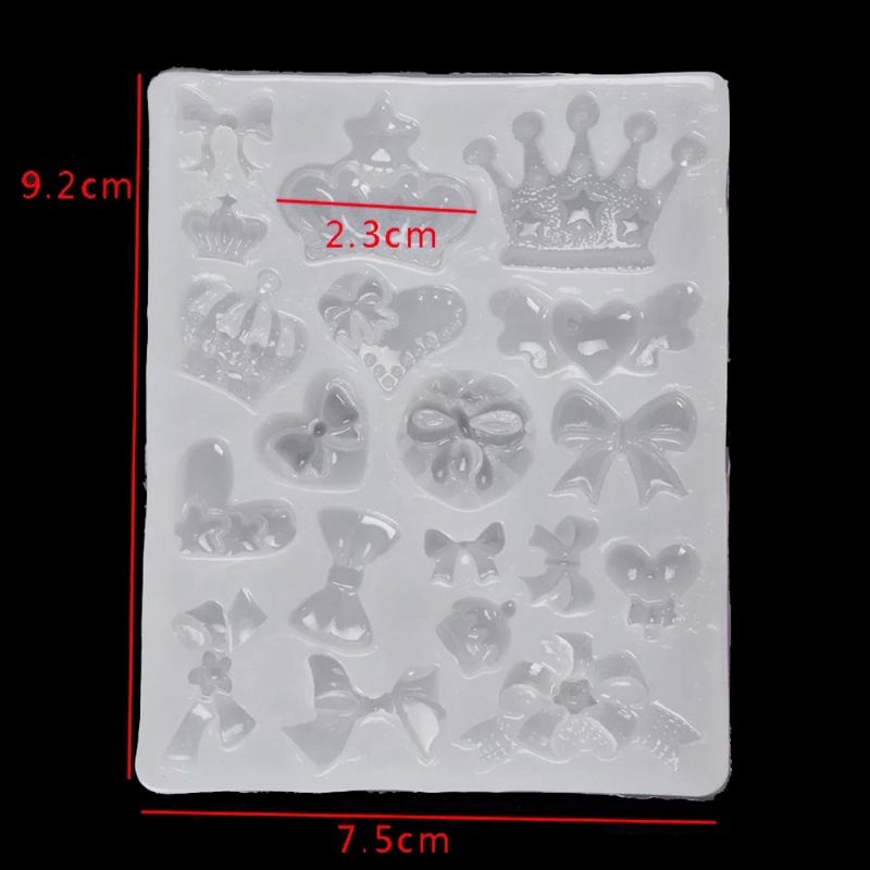 Aoto Khuôn Silicon Siêu Tím Hình Vương Miện Trái Tim 3D Sáng Tạo