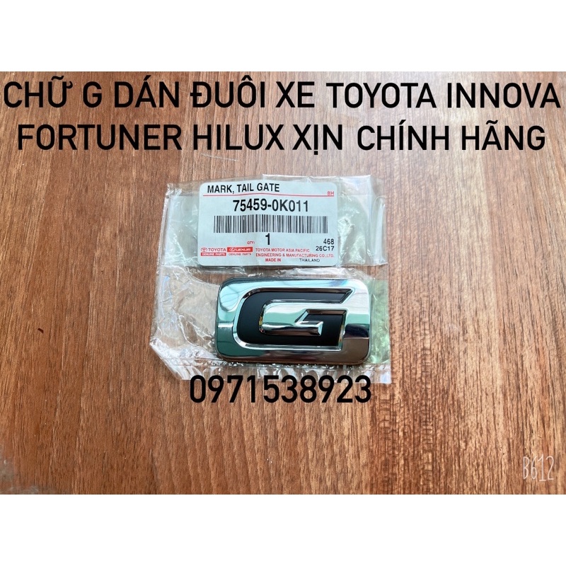 LOGO CHỮ TOYOTA INNOVA G XỊN CHÍNH HÃNG VÀ GIÁ RẺ