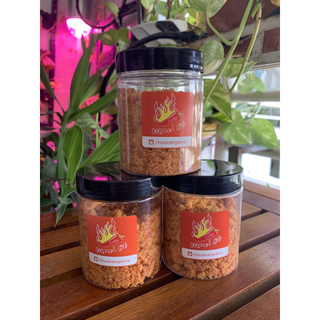 Muối Ớt Rang La Hai - Từ Ớt Sim rừng Đậm đà vị Miền Trung - Hộp 250gr