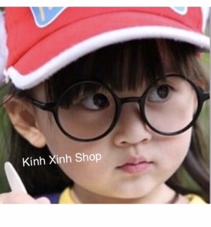 Kính gọng Mắt tròn xoe cute cho bé