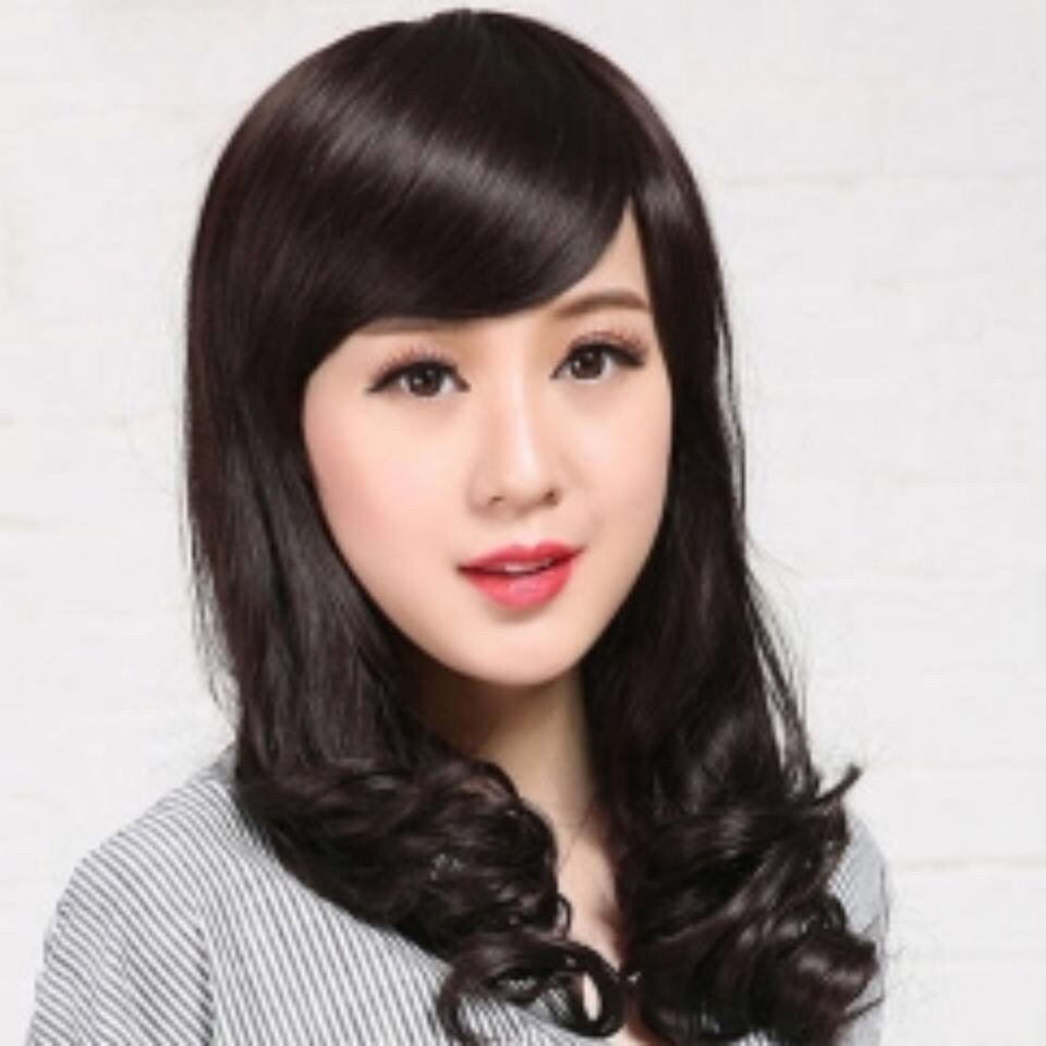 Tóc giả trung niên nữ xoăn lửng L501 ❤️FREESHIP❤️ tóc lửng cả đầu Sỉ 120k, bộ tóc giả nữ xoăn lửng, tặng lưới chụp