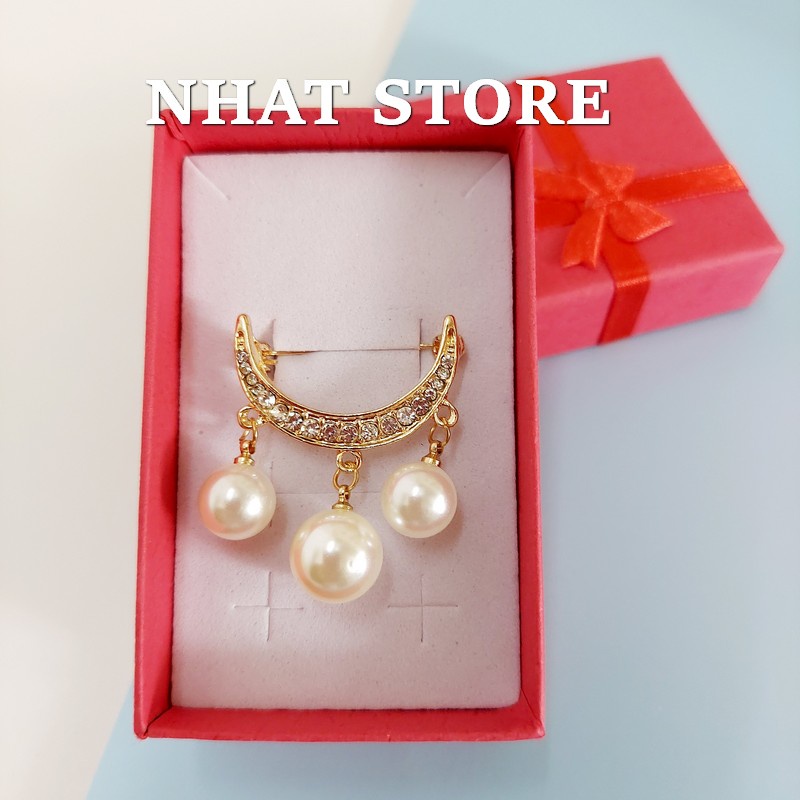 Trâm cài cổ áo Nhat Store, ghim cài áo nữ phong cách vintage