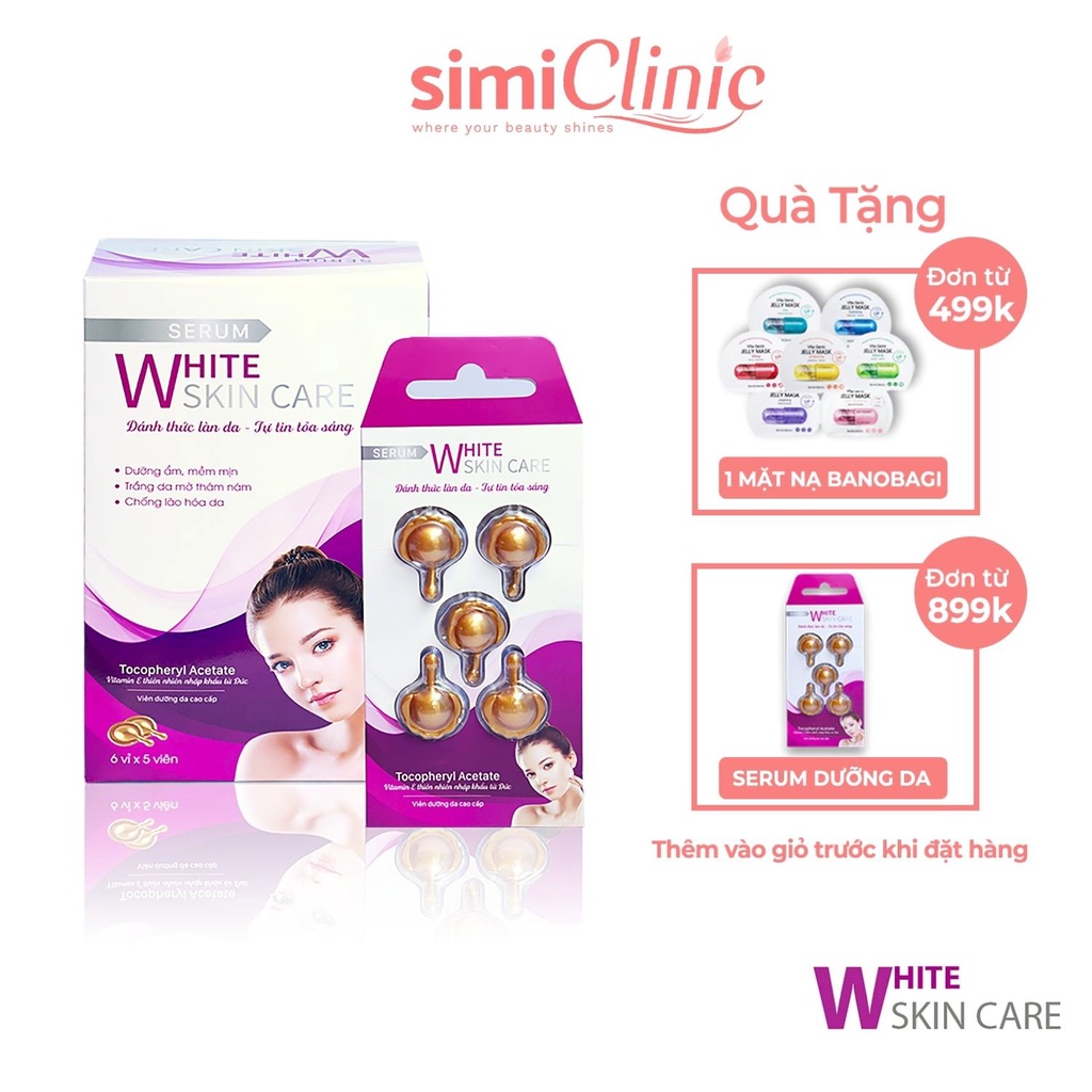 [QUÀ TẶNG] Serum trắng da VAK White Skin Care tinh chất dưỡng cấp ẩm căng mịn chống lão hoá da mặt cổ khô dầu nhạy cảm