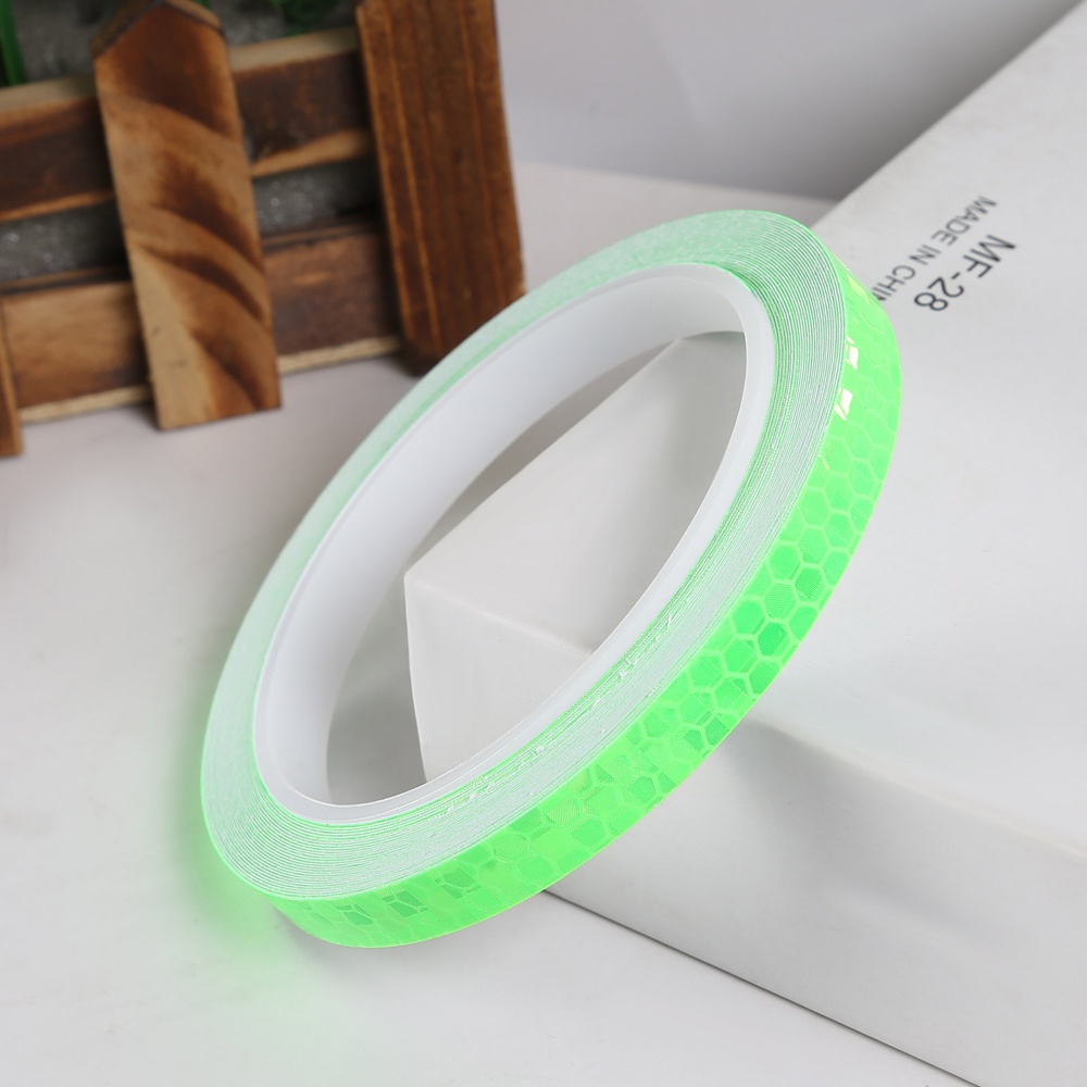Cuộn băng keo phản quang 1cm x 8m nhiều màu trang trí bánh xe đạp / xe máy