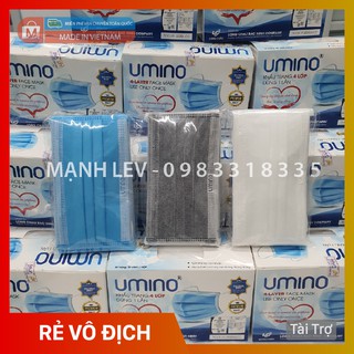 Hộp khẩu trang y tế UMINO 4 lớp ( 50 chiếc) - Lọc bụi, kháng khuẩn theo tiêu chuẩn của bộ Y Tế