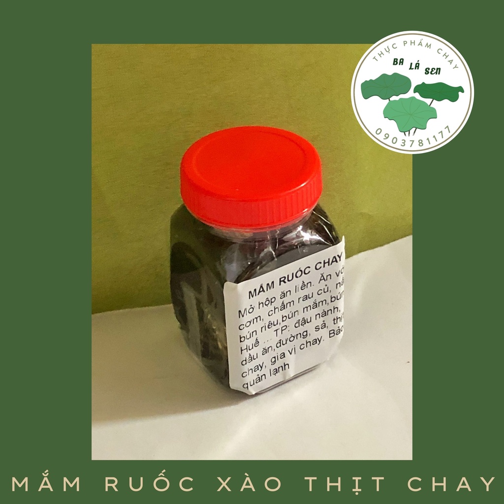 Mắm ruốc xào thịt chay Ba Lá Sen chế biến sẵn, bảo quản lâu 150gp