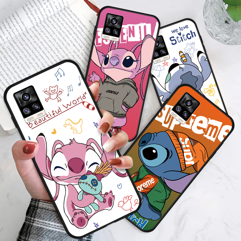 Vivo V9 V11I V11 V5 V5S Lite Plus V3 Max Z1 Pro cho Cartoon Cute Stitch Casing Shockproof Cases Silicone Phone Case Soft Cover Ốp lưng điện thoại