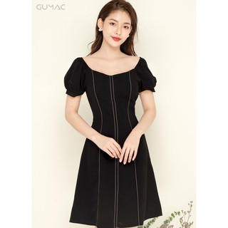 Đầm chạy chỉ tay phồng GUMAC MS05930_DEN