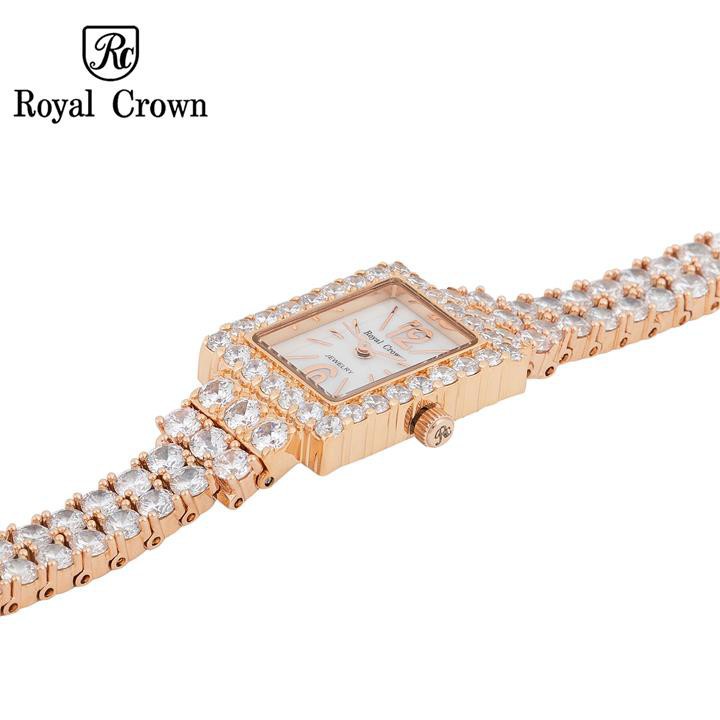 [ROYAL CROWN CHÍNH HÃNG] Đồng hồ nữ chính hãng Royal Crown Italy 3584-J-RG Leather Watch