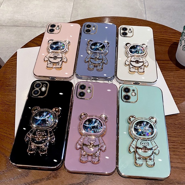 Ốp Điện Thoại Màu Laser Hình Gấu Trúc 3D Chống Sốc Cho iPhone 14 14 plus 14 pro max 14 pro