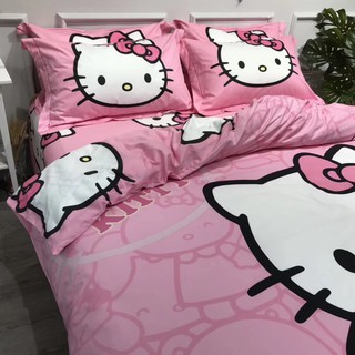 SET CHĂN GA GỐI COTTON 3D MÈO KITTY