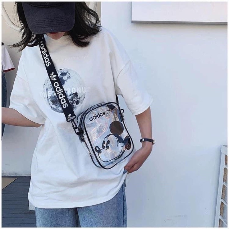 Túi Micky Trong Suốt, Túi Đeo Chéo Hình Micky Dễ Thương