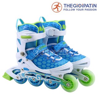 Giày Patin Trẻ Em Cougar 767 (2 màu Xanh Hồng cho bé) giày patin trẻ em bánh đầu phát sáng