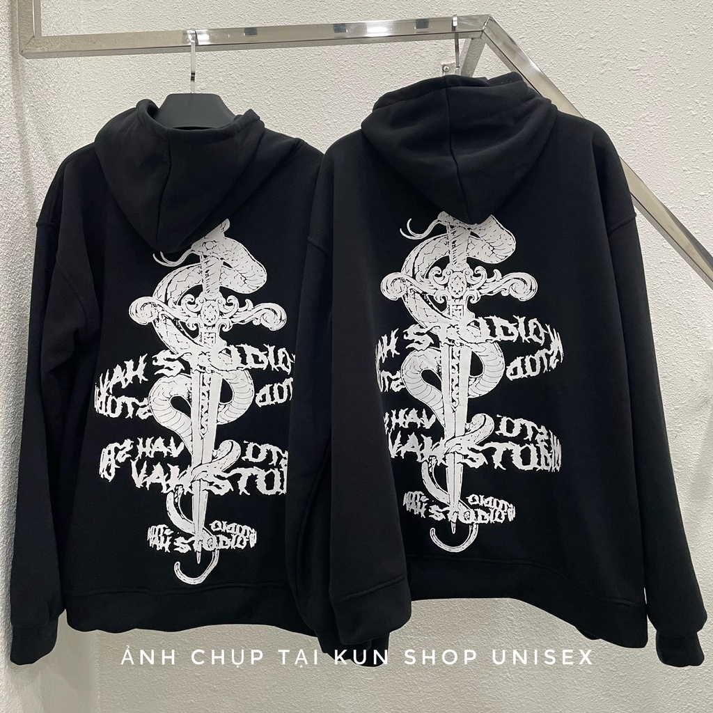 Áo hoodie VAH studio SNAKE Áo khoác nỉ hoodie vah.studio chất nỉ bông hàng vah chính hãng