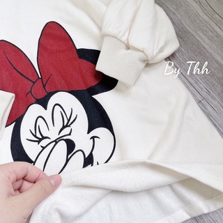 VB276 - VÁY NỈ BÉ MÀU BE MICKEY NƠ ĐỎ