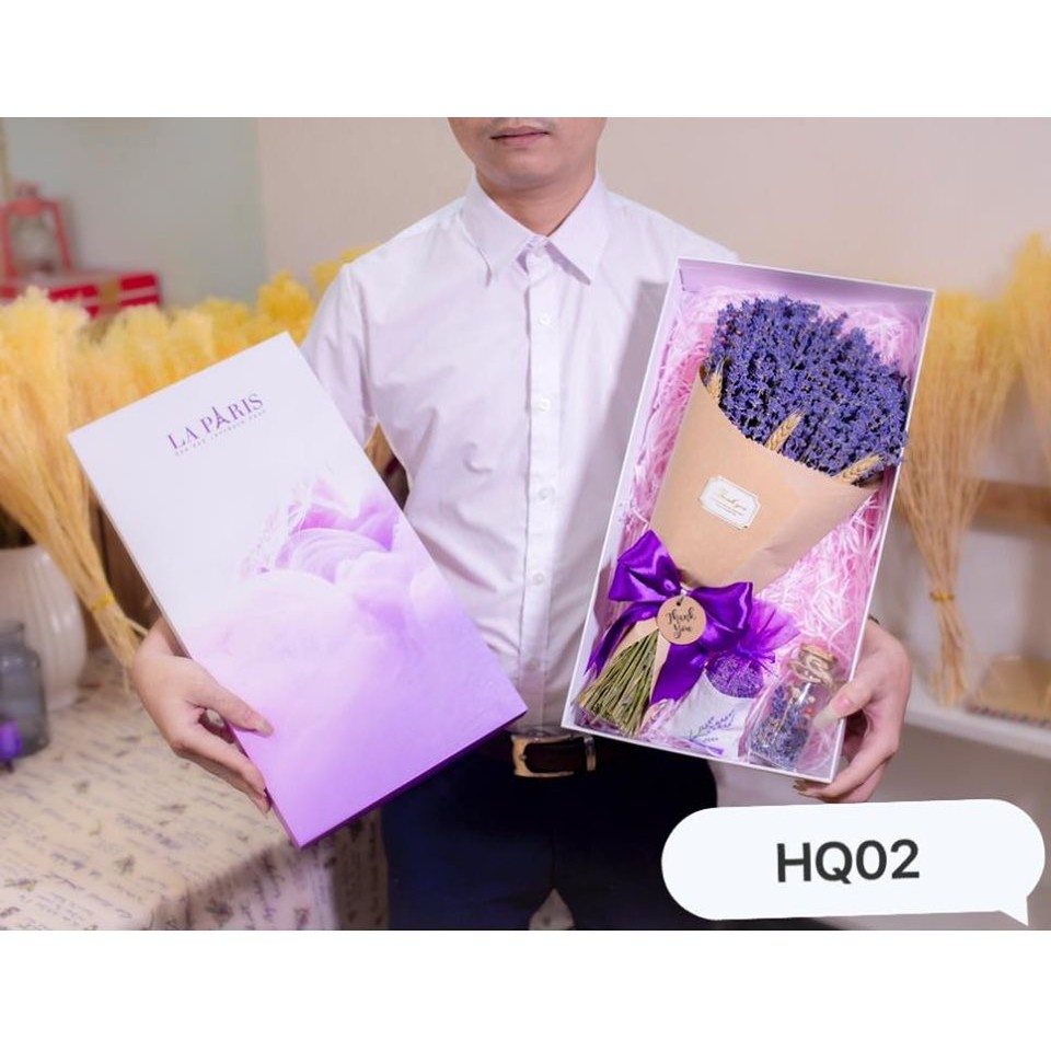 Hộp quà tặng hoa lavender HQ02