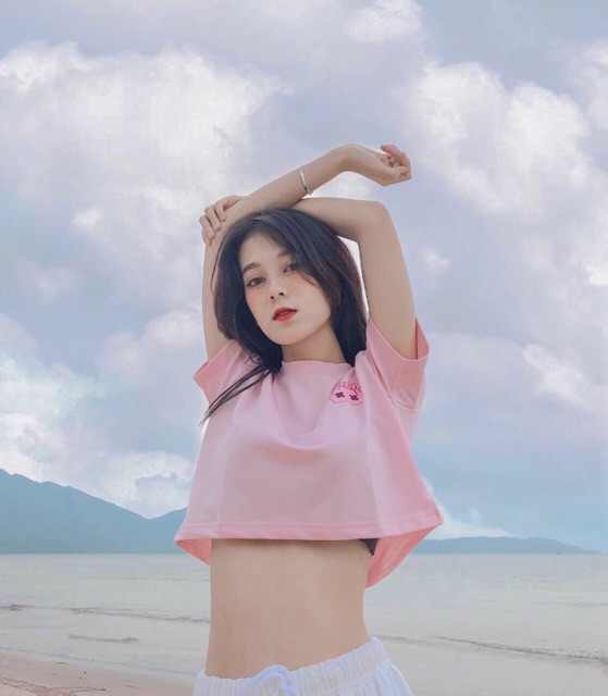 [KÈM ẢNH THẬT+VIDEO] ÁO CROPTOP FORM RỘNG IN HÌNH BANAWA