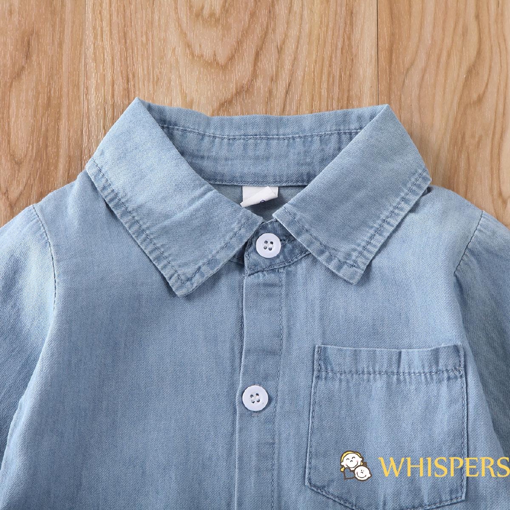 Bộ áo liền quần denim xinh xắn dành cho bé