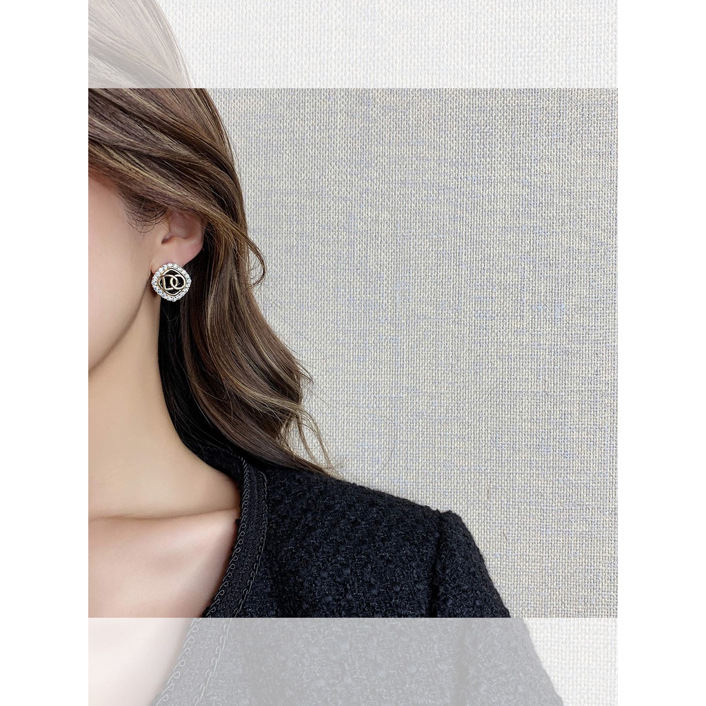 Khuyên Tai Hình Vuông Mạ Bạc 925 Thời Trang 2021 Phong Cách Mới Dành Cho Nữ