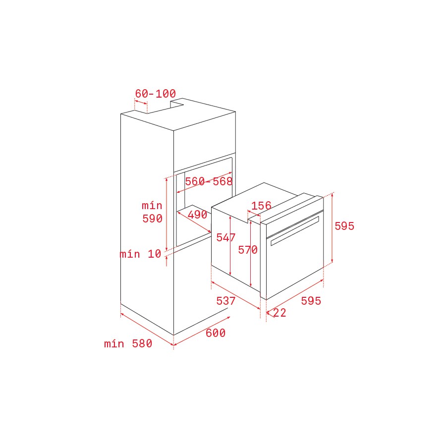 Lò nướng âm tủ Teka HBB 605, bảo hành chính hãng 02 năm