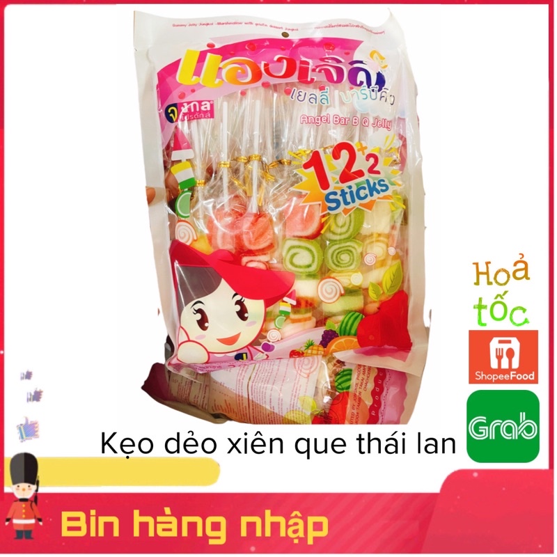 Kẹo Dẻo Xiên Que Thái Lan Angel Bar gói 14 que