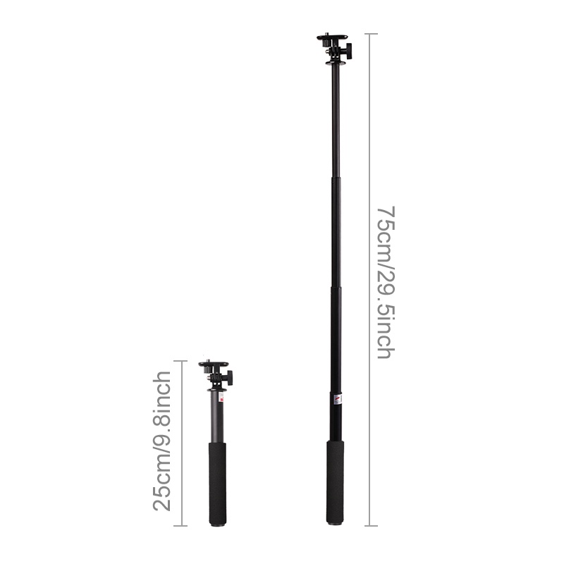 Gậy Selfie nhôm 29 inch cho GoPro Hero 9 8 7 6 5 Sjcam Sj8 Yi 4K H9