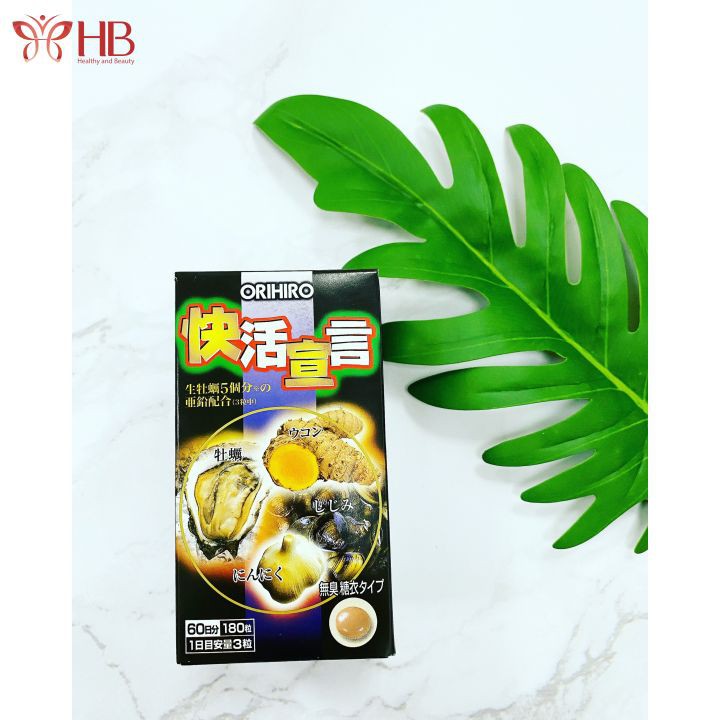 [Chính Hãng] Viên uống Orihiro Vitality 180 viên - Bổ sung Hàu Nhật Tươi Tỏi Nghệ Orihiro