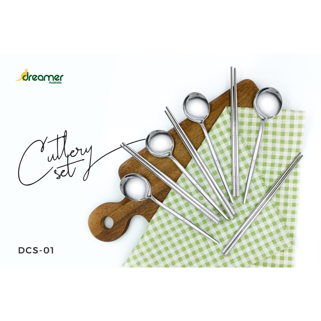 -Bộ muỗng đũa INOX cao cấp 8 món DCS-01