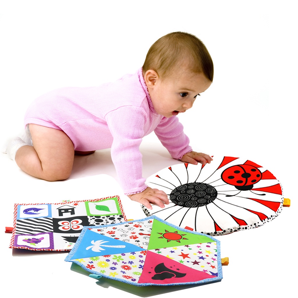 Tranh Vải Cho Bé Sơ Sinh Thẻ Tummy Time Kích Thích Thị Giác Minakids SV58