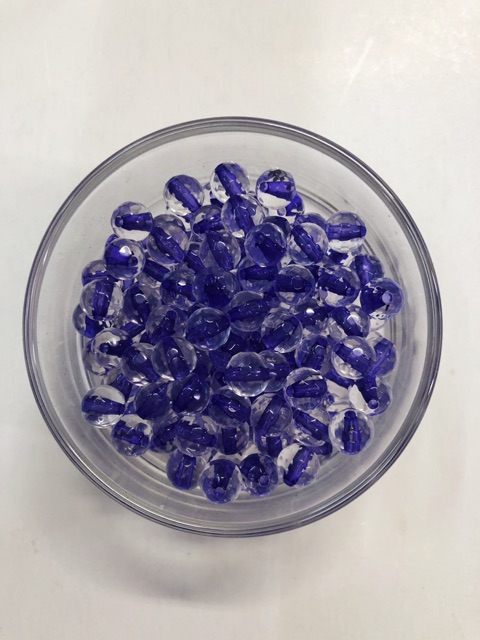 100G Chuỗi Hạt Pha Lê Nhựa 8mm Wat (có nhân màu)