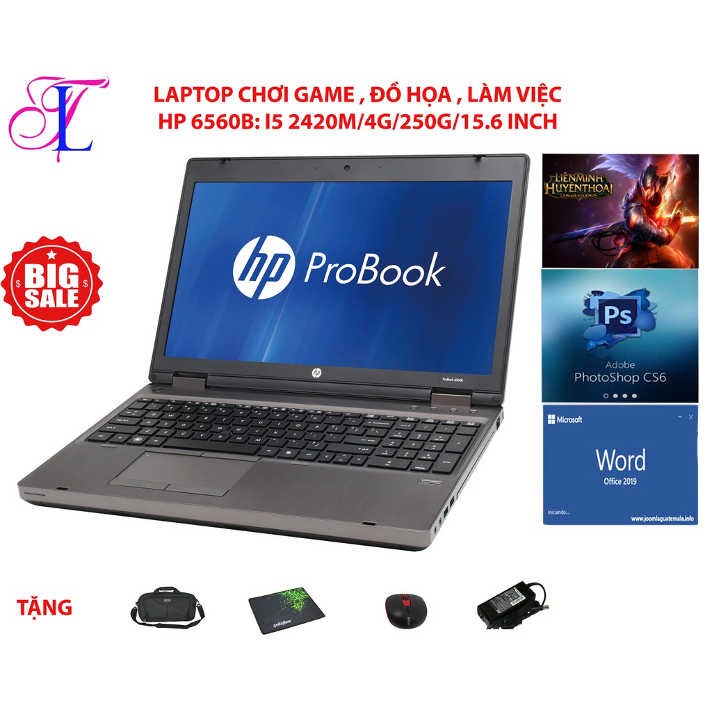 Laptop game và đồ họa giá tốt- HP Pobook 6560B Core i5 2450M/ Ram 4G/ ssd 120G/ VGA HD 3000/ Màn 15.6 inch/ Có Phím Số