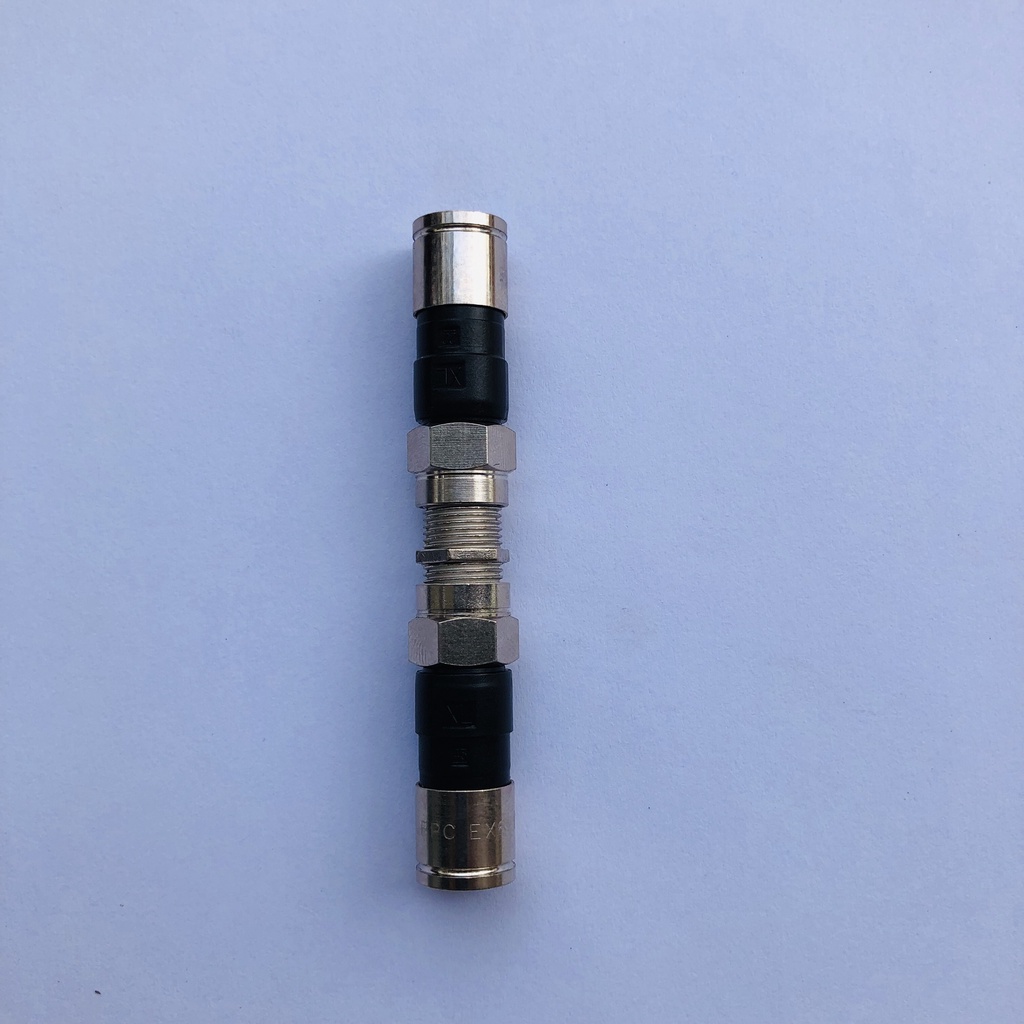 Rắc F5 Vặn Rắc FF Nối Dây Cáp 1 Bộ (bao Gồm 2 rắc F5 Vặn +1 Con FF Nối)