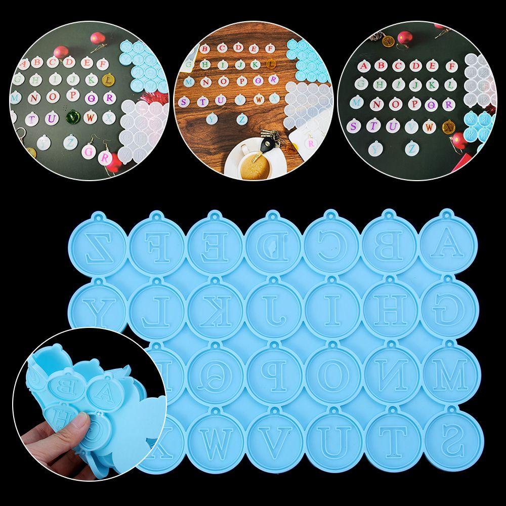 Khuôn Nhựa Silicone Làm Bông Tai DIY Hình Chữ Cái Tiếng Anh A-Z