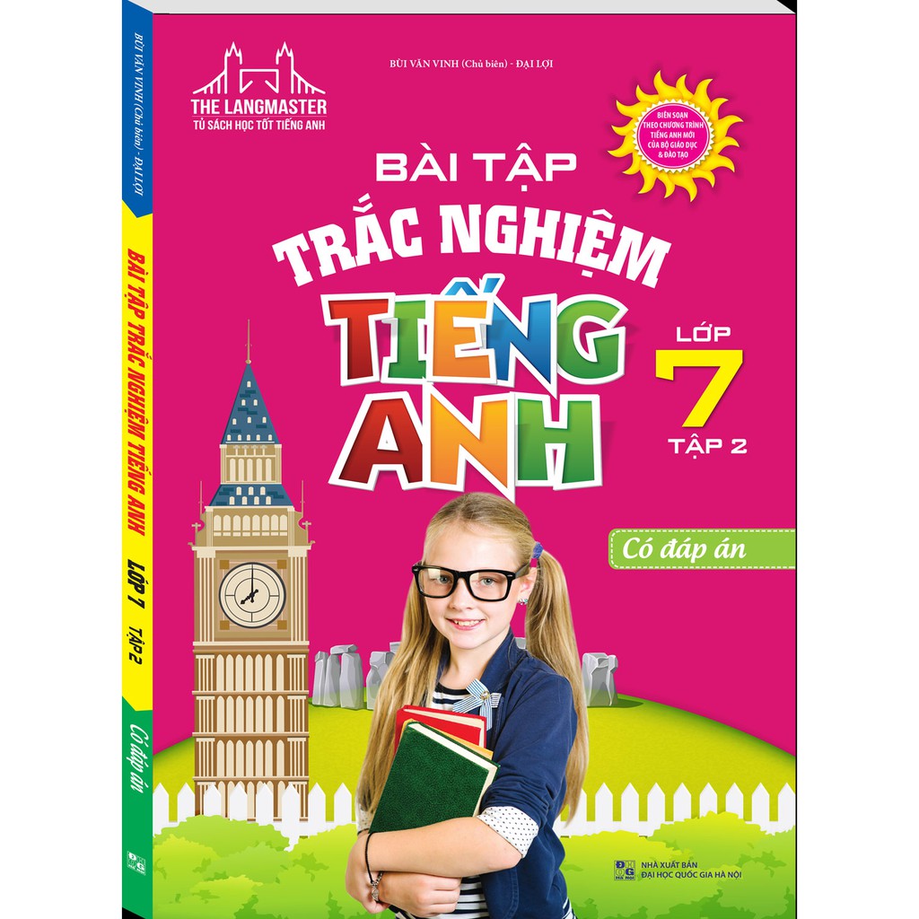 Sách - The Langmaster - Bài Tập Trắc Nghiệm Tiếng Anh Lớp 7 Tập 2 (Có Đáp Án)