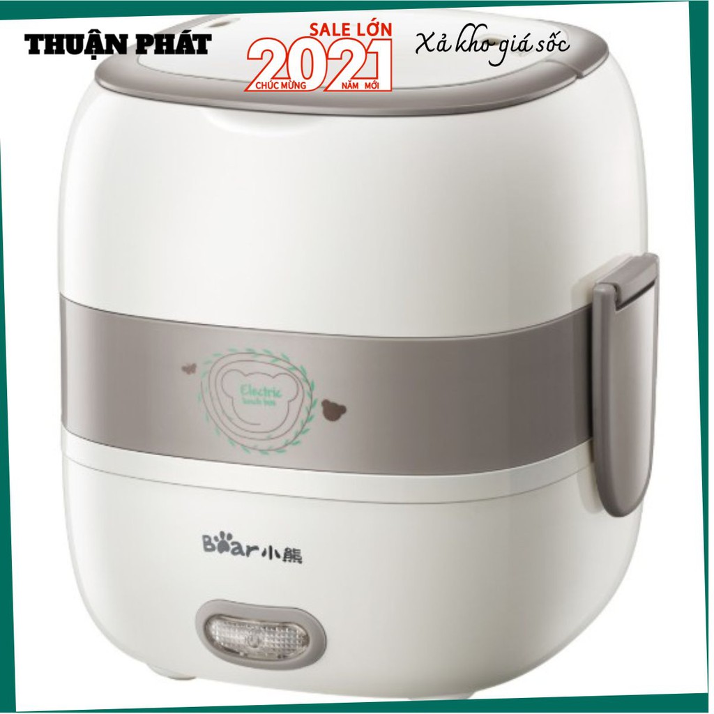 Hộp cơm cắm điện Bear DFH-S2516, nấu chín, hâm nóng, giữ nhiệt cho thức ăn, 2 bát sứ cao cấp, 1.2 lít