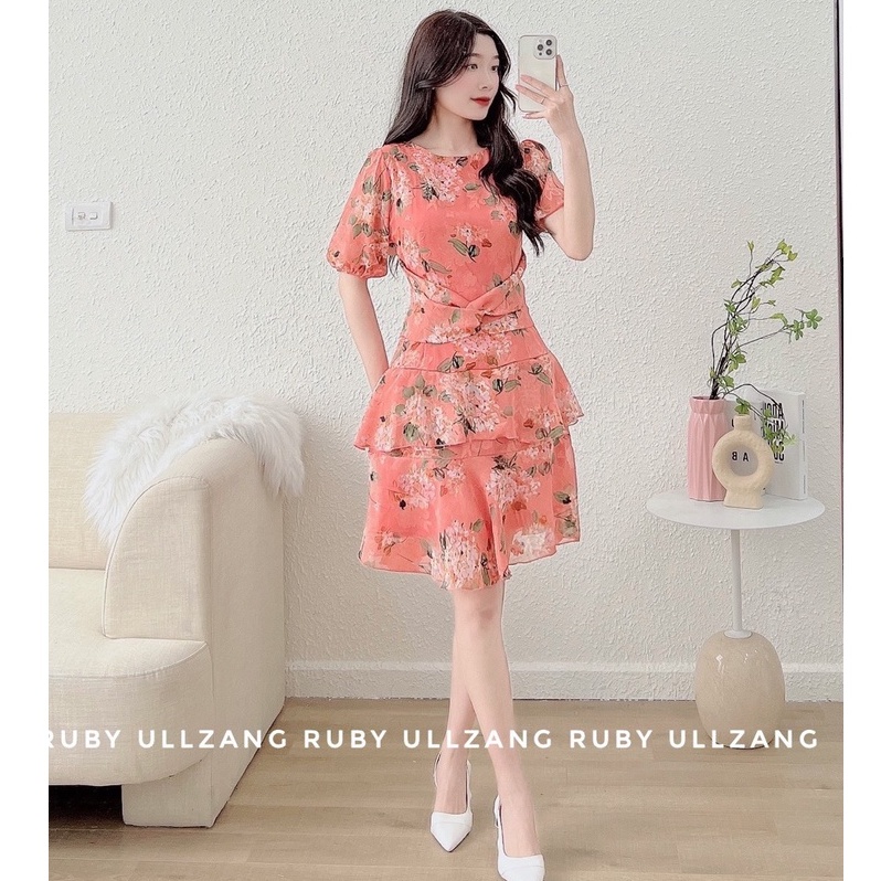 Váy xoắn eo 2 lớp chất đẹp