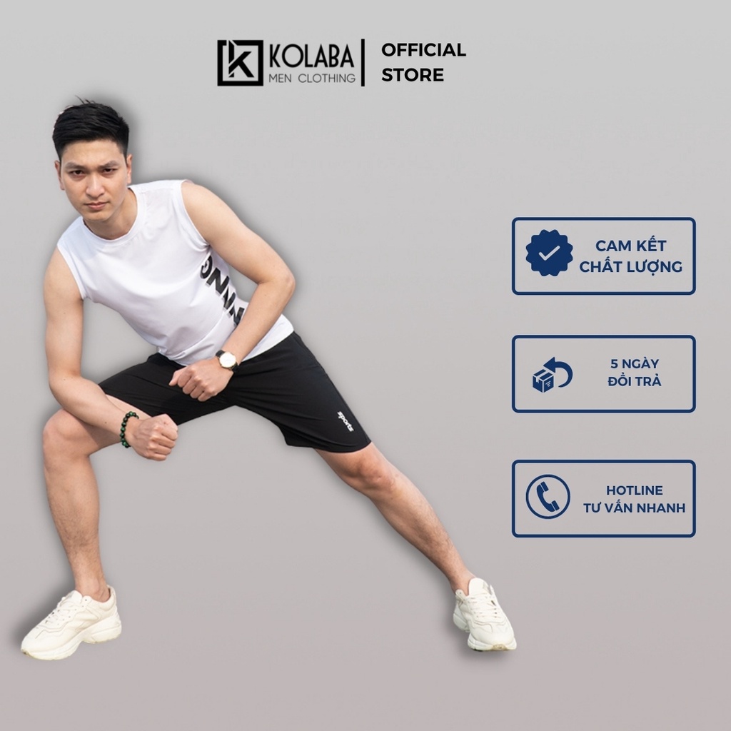 Áo Ba Lỗ Sát Nách Nam - Áo Thể Thao Nam RUNNING Chất Thun Lạnh Co Dãn 4 Chiều Hot Trend 2021 KOLABA