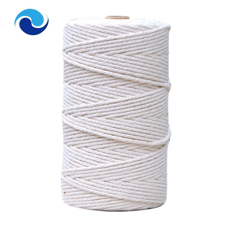 Cuộn Chỉ Cotton 3 mm x 260M Dùng Làm Đồ Thủ Công Treo Tường Trang Trí Phong Cách Boho