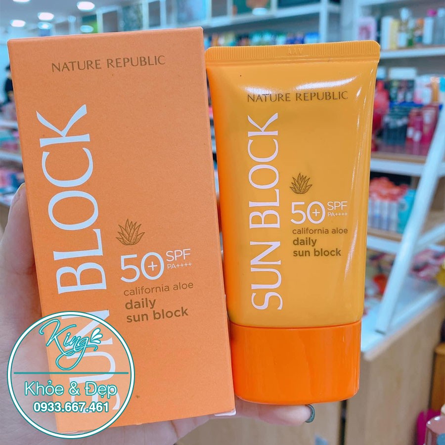 Kem Chống Nắng Nature Republic California Aloe Daily Sun Block SPF50 +