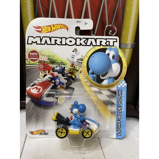  Xe mô hình đồ chơi Hotwheels 1:64 - MARIO KART - Light-Blue Yoshi  Standard Kart  