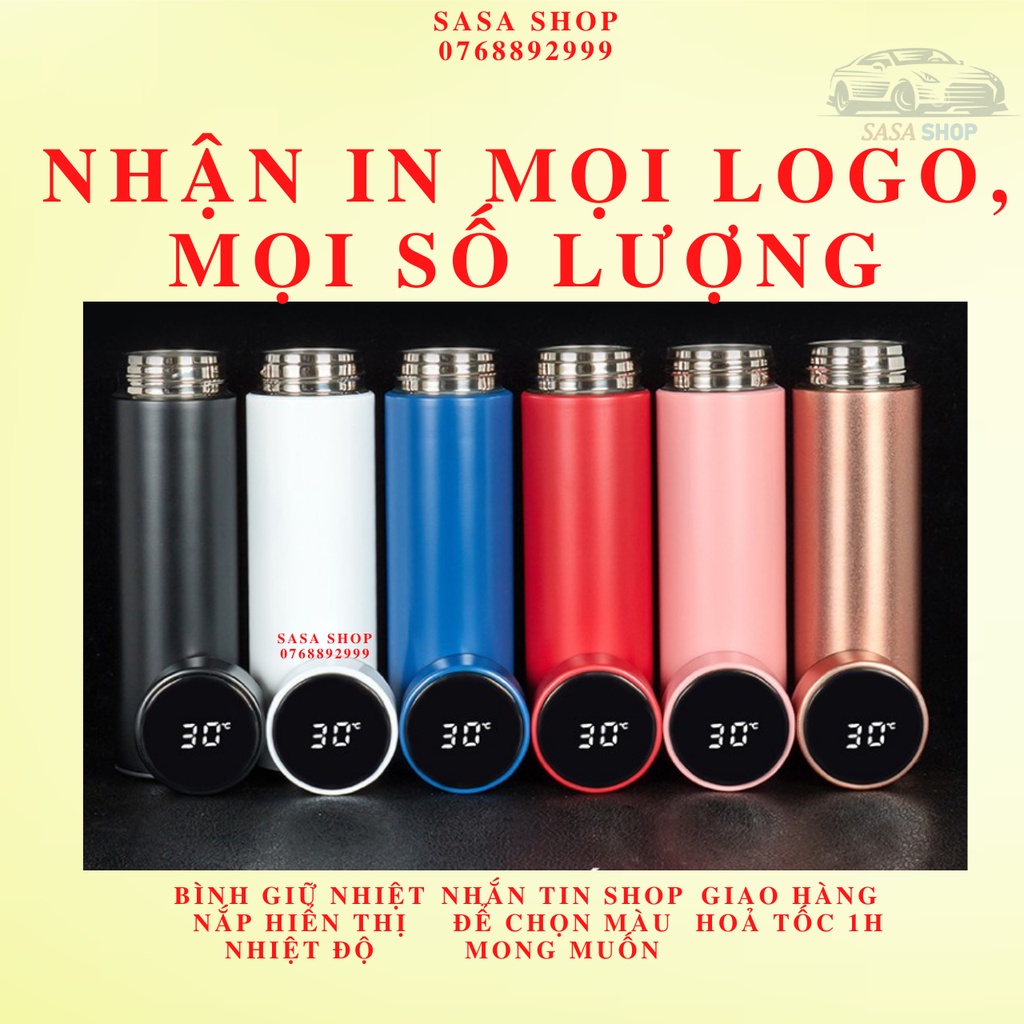 [Mã LIFEAUMAY giảm 10% tối đa 30k đơn 150k] Bình giữ nhiệt 500ml- In logo, in quà tặng theo yêu cầu