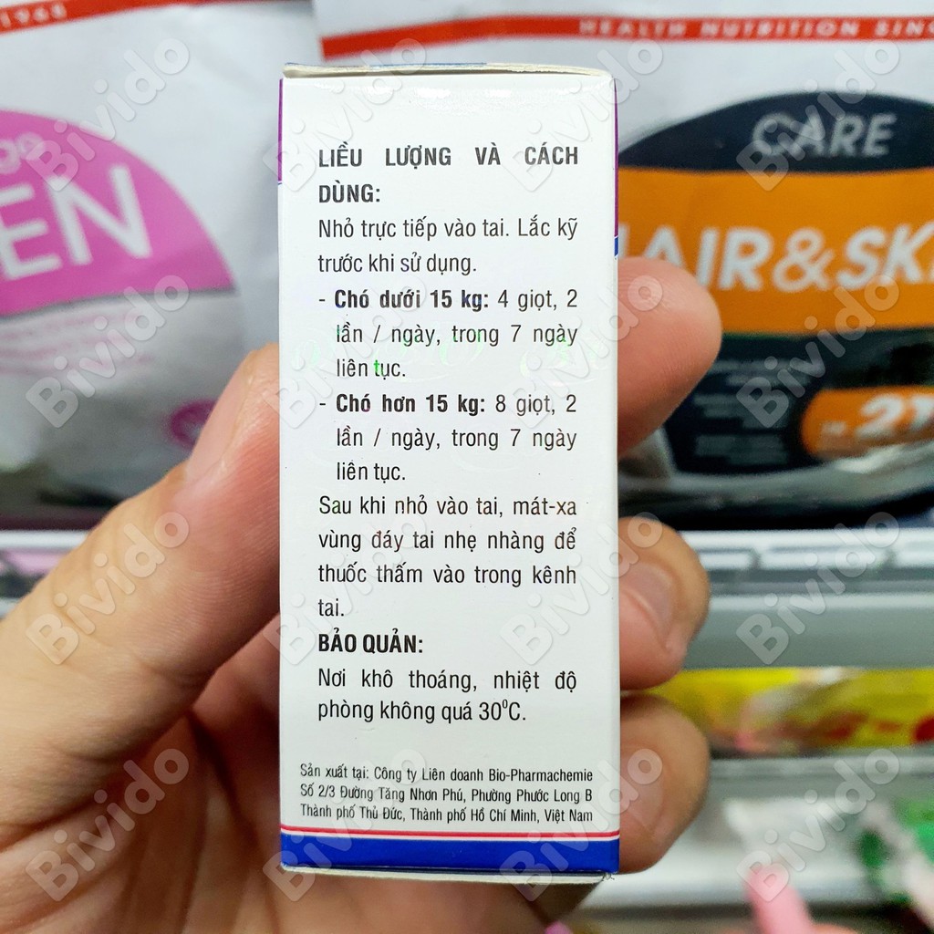 Dung dịch nhỏ tai Bio-Gentazol cho chó ngừa viêm tai chai 10ml - Bivido